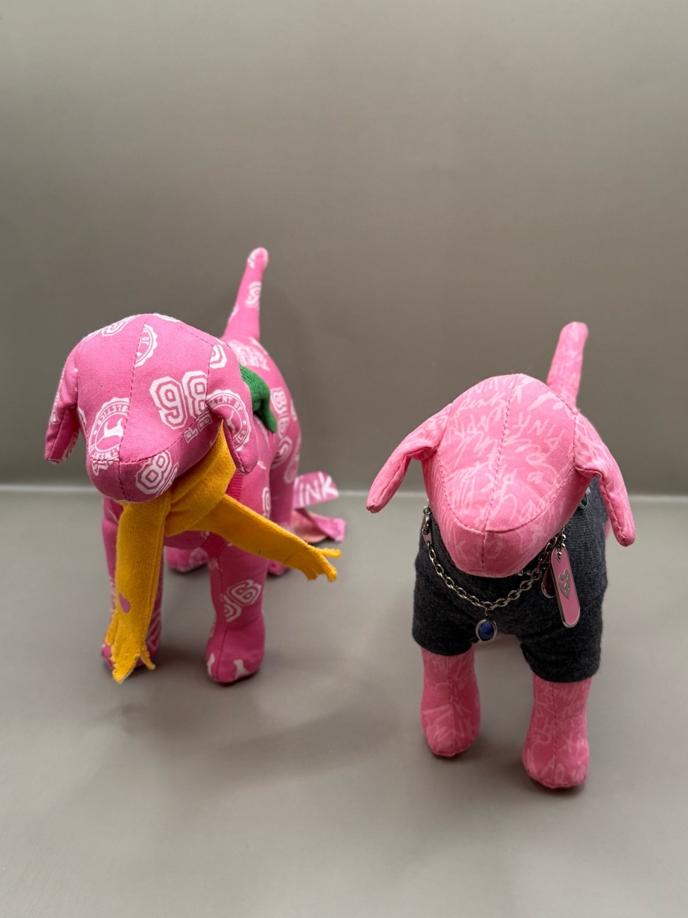 Victorias Secret Pink Dog Plush Stuffed Animal Lot with Accessories